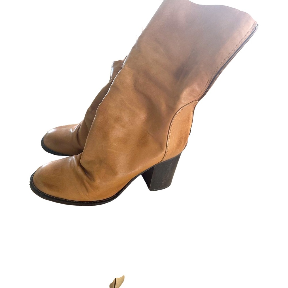 Free People Elle heel Boots in tan worn 3 times